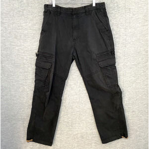 NEXT Cargo Tactical Pants Mens 36 x 29.5 Black Reinforced Seat Pockets Workwear